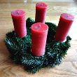 Recycling Kerzen Adventskranz